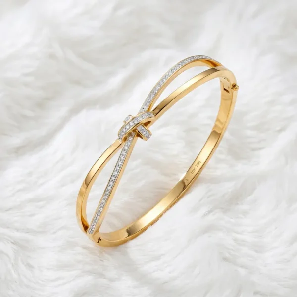 Luxe Gold Crystal Bangle