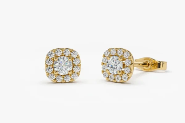 Diamond Halo Studs