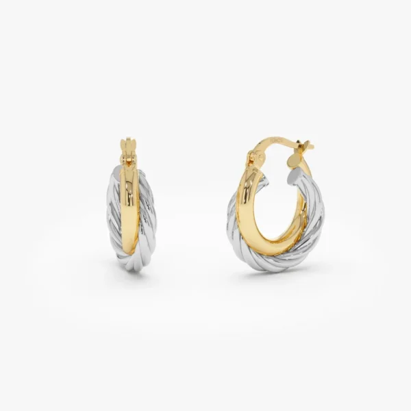 Golden Twist Hoops