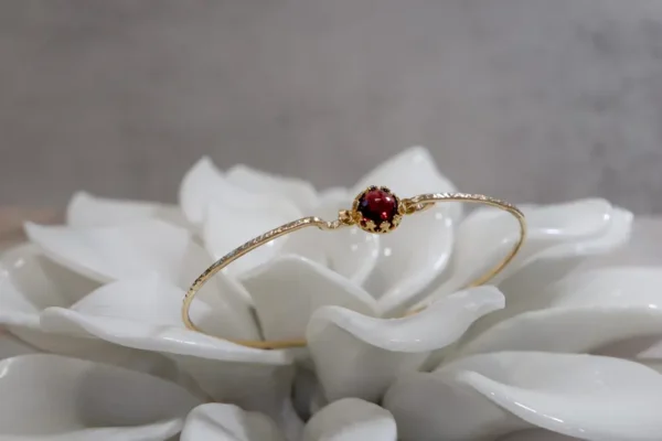Gemstone Open Cuff Bracelet