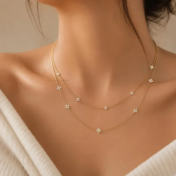 Diamond Station Necklace